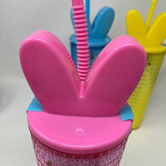 Complete set of PEEPs bunny double wall tumblers blue pink yellow 24 oz BPA free - Picture 4 of 10